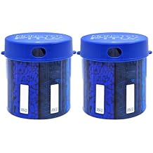 Monster Supplement Medication Pill Dispenser with Compartment Labels - Extra Large Pill Container Bottle Handles Almost Any Supplement - Easy to Dispense Monster Blue UV -2 Pack