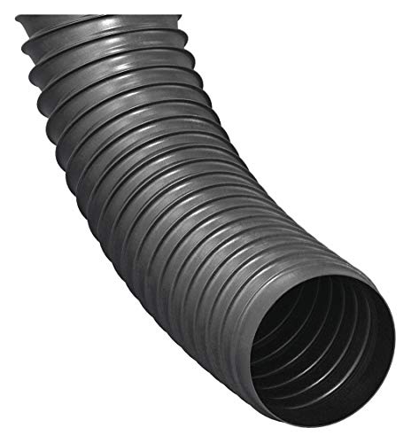 Black Industrial Ducting Hose, Thermoplastic Rubber, 4 Inside Diameter, 25 Feet Length