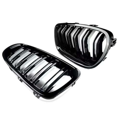 Grille Double Largeur pour BMW Série 5 F10 M5 2011-2016 Noir Brillant