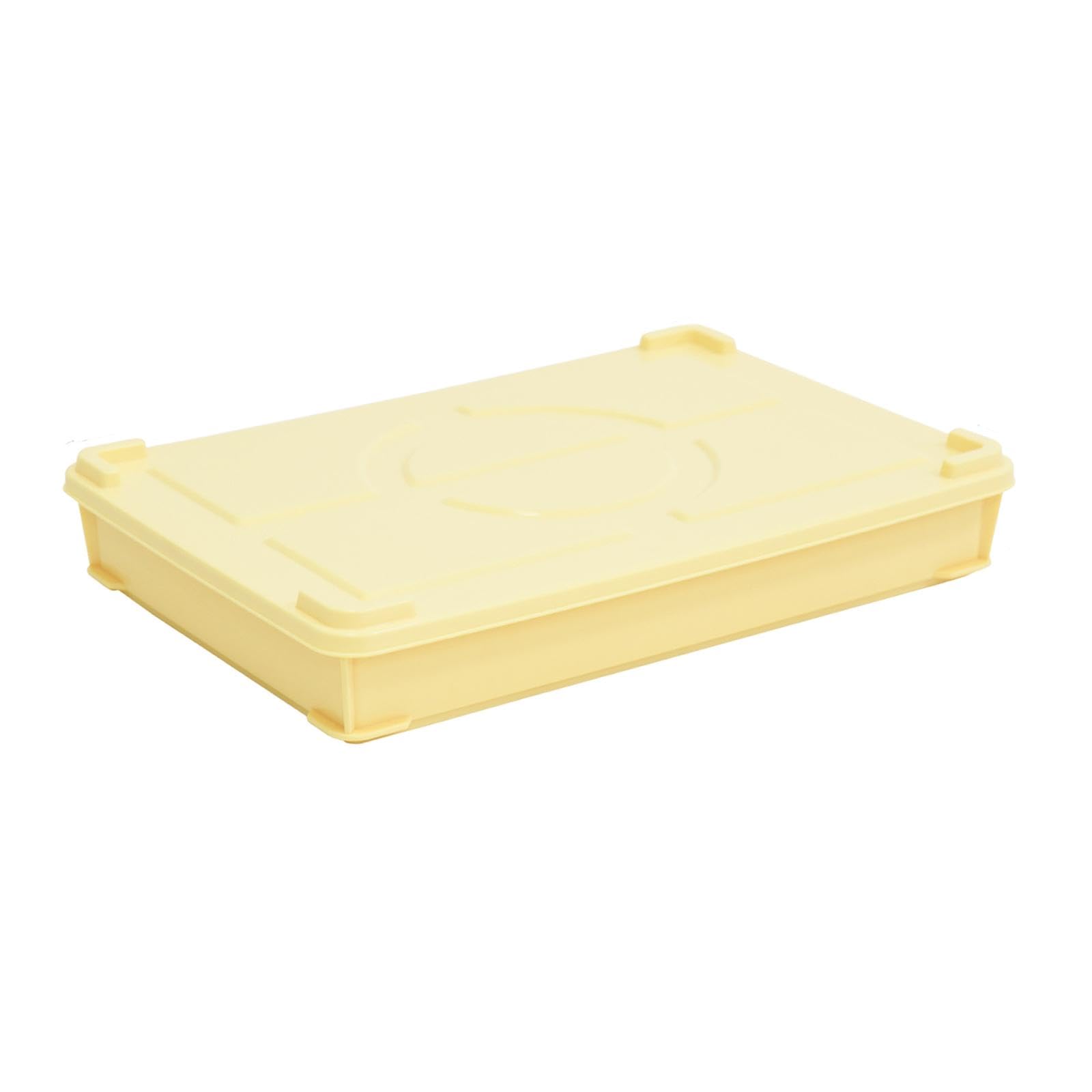 Scatola per Pizza con Coperchio, Contenitore, Organizer, Fatta in Casa, Giallo Piccolo