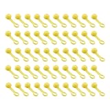 rockible 50 Pieces Bike Brake Bleeder Rubber Caps Replacement, Hydraulic Brake Caliper Nipple Dust Cover for Road Bike, Yellow