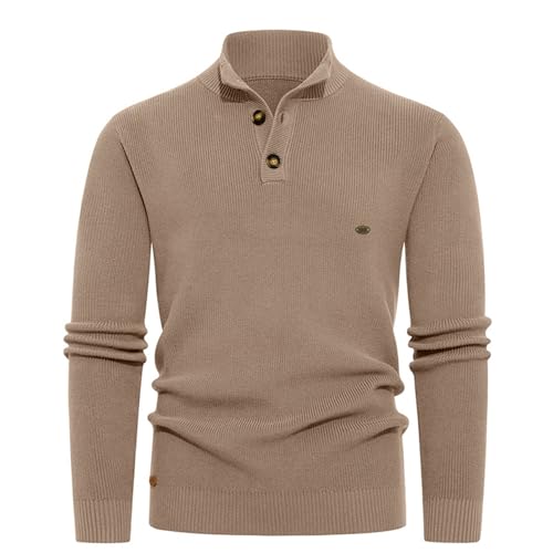 Jerseys de invierno hombre con cuello alto grueso para el frío casual