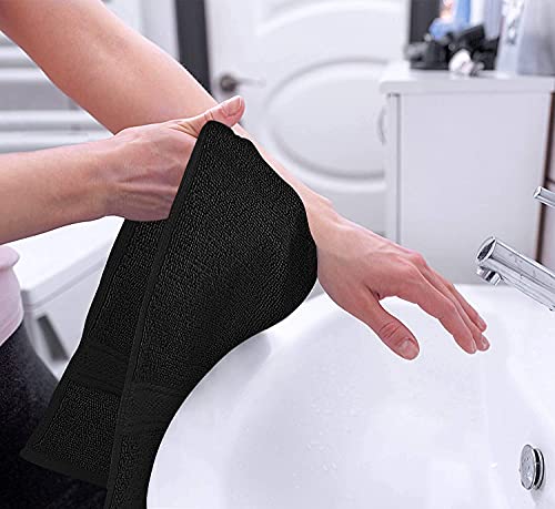 Image of Utopia Towels 72 Pack Premium Hand Towels Set, (16 x 28 inches) 100% Ring Spun Cotton, Ultra Soft and Highly Absorbent 600GSM Towels for Bathroom, Gym, Shower, Hotel, and Spa (Black)