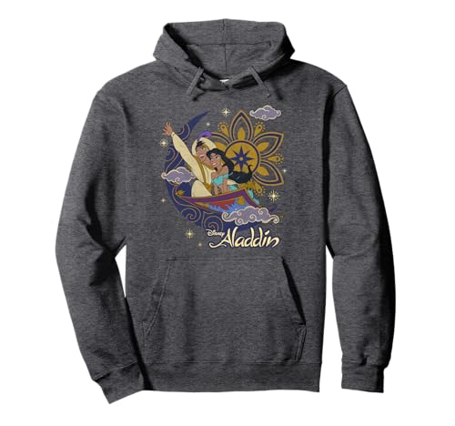 Sweat Aladdin et Jasmine pull Disney à capuche motif tapis volant et imprimé floral