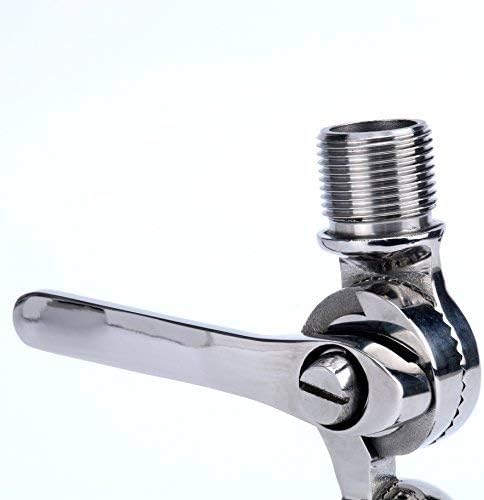 Amarine Made Marine VHF Antenna Adjustable Base Mount for Boats -Stainless Steel