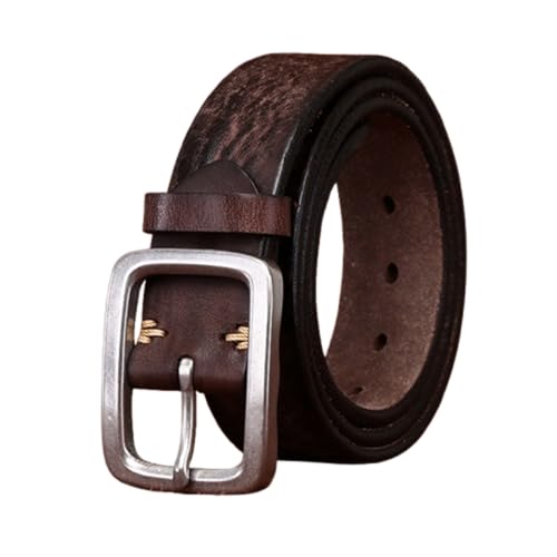 Ceinture cuir pleine fleur épaisse anti-déformation et boucle acier