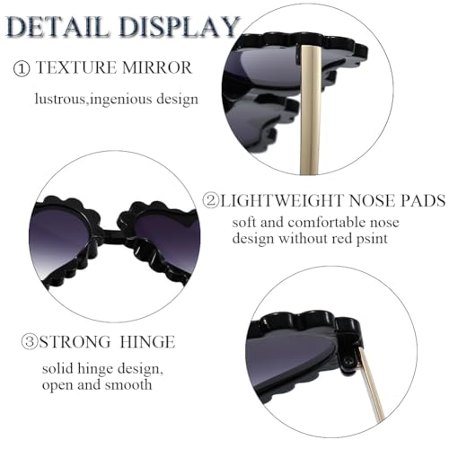 Kids Heart Shaped Sunglasses for Girls Boy Cute Glasses UV 400 Protection Outdoor Beach Children2