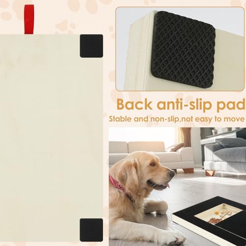 Hunde Krallen Kratzbrett 35x25x3cm Kratzbrett für Hunde mit Leckerli Box Quadrat Stressfrei Dog Nail Scratch Board für alle Arten von Hunden Dog Nail File Board für Haustiernagel Care