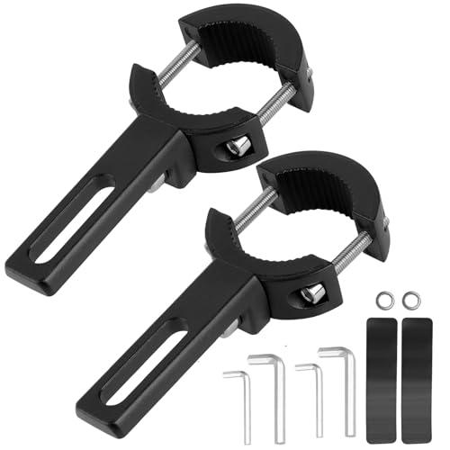 liangren 20mm-38mm Motorrad-Scheinwerferhalterung Halterungen, 2 Stück Verstellbare Motorrad-Lichthalterung, Universelle Halterungen für Scheinwerfer