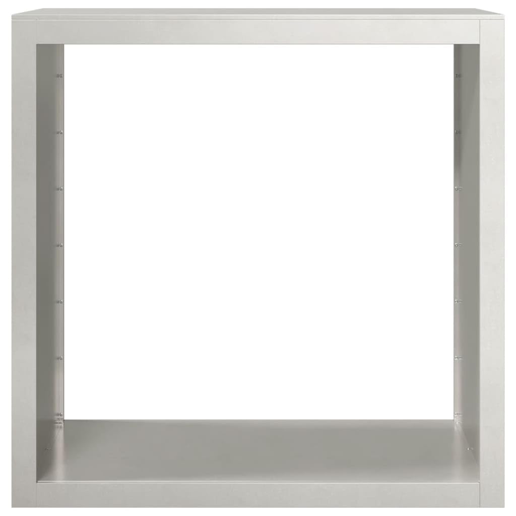 Gecheer Brennholzregal außen Kaminholzregal Metall Feuerholzregal Kaminholzunterstand Kaminholzständer Kaminholzkorb Holzlager Holzstapelhilfe für Garten Terrasse, 100x40x100 cm Edelstahl