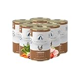 Lakefields Premium Hundefutter Nass | Huhn 61% | 6 x 400g | Getreidefreies Nassfutter für Hunde | Natürliche Zutaten in Lebensmittelqualität | Karotten, Kartoffeln & Apfel | Schonend gegart