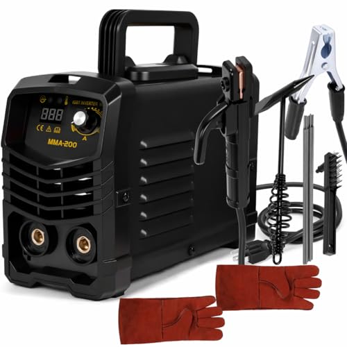 Image of Portable 200A ARC Stick Welder with 25 Electrodes-Clearance! IGBT Inverter, Hot Start & Anti-Stick - Complete DIY Starter Kit for Home Projects (110V)-Only $34.99