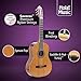 Classical Guitar 4/4, Full Size 39 Inch Wooden Guitar with Soft Nylon Strings by Hola! Music, Natural Gloss Finish - FREE Padded Gig Bag Included