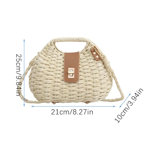 Boho Crossbody Bag for Women, Summer Straw Handbags, Beach Straw Purse Shoulder Handbag for Vacation2