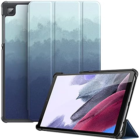 Dadanism Case for Samsung Galaxy Tab A7 Lite 8.7 Inch 2021 (SM-T220/T225/T227), Ultra Slim Lightweight Tri-Fold Shell Stand PU Leather Cover for Samsung Tab A7 Lite, Misty Blue Cover
