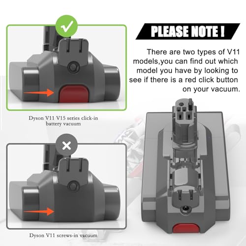 Powilling 25.2V Replacement for Dyson V11 Click-in Battery and V15 Series,5000mAh for V11 Animal/Complete Extra/Fluffy Extra/Torque Drive/V15 Detect Absolute, SV47 Cordless Vacuum by Powilling - Image 2
