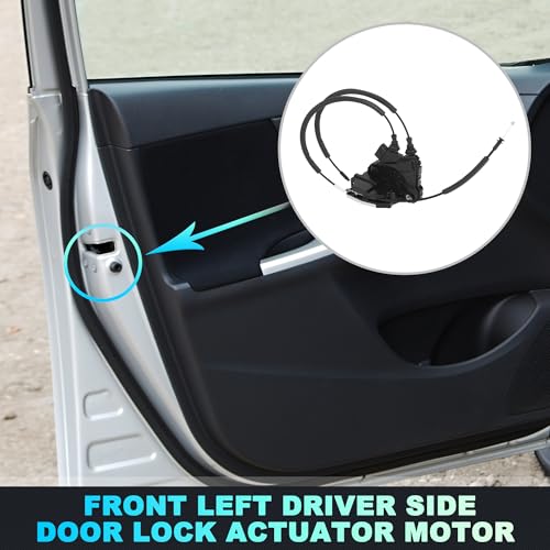 Image of X AUTOHAUX Replacement Front Left Driver Side Power Door Lock Actuator Motor with Cable for Kia Sorento 2016-2020 Door Latch Actuator Assembly Replace No.81310C5010 Black