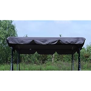 Chicreat Ersatzdach Universelles Dach für 3-Sitzer Hollywoodschaukel, Grau