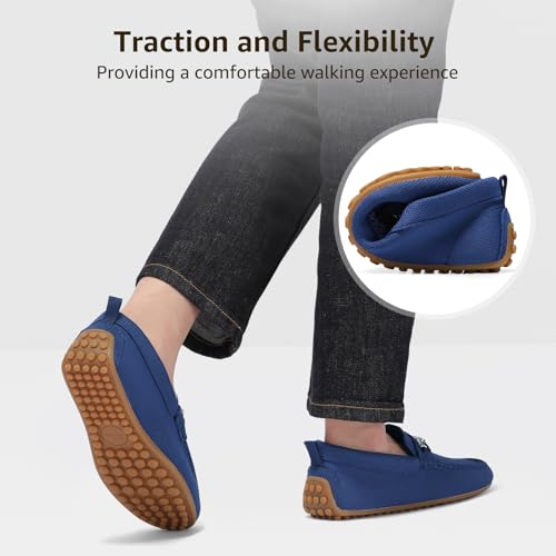 Image of Bacia Knit Womens Loafers Comfortable Flat Dress Shoes for Office Work