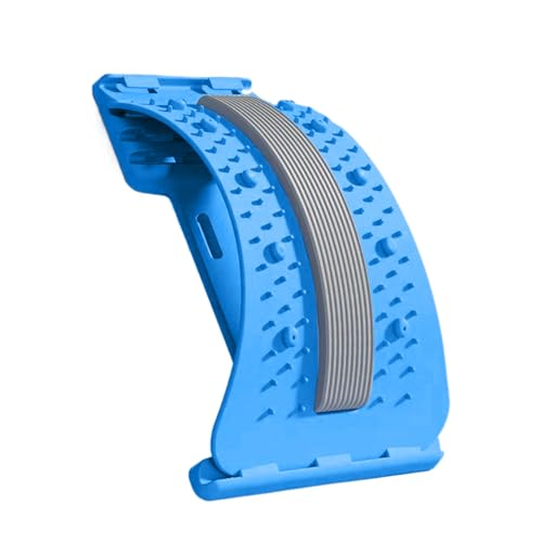 Wisylizv Allungamento del Collo e della Schiena – Massaggiatore Lombare in 4 Livelli con Cuscino Antiscivolo | Supporto per Schiena Pp+ABS Schiuma ergonomica | Sollievo Muscolare per Yoga Fitness a