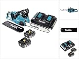 [page_title]-Makita DUC 353 PT2 Akku Kettensäge 36V (2x18V) Brushless 35 cm + 2x 5,0 Ah Akku + Doppelladegerät