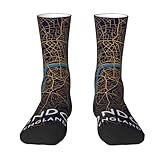 Gran opción de regalo: perfectos para hombres y mujeres, estos calcetines del mapa de la ciudad de Londres Inglaterra son un excelente regalo para vacaciones, cumpleaños o sorpresas consideradas.