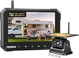 Magnetic Solar Wireless Backup Camerafor Truck, 5 Inch No-Drill Installation RV Backup Camera, 1080P...