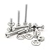 HVAZI #6-32 UNC Stainless Steel Hex Socket Head Cap Screws Hex Nuts Flat Washers Assortment Kit