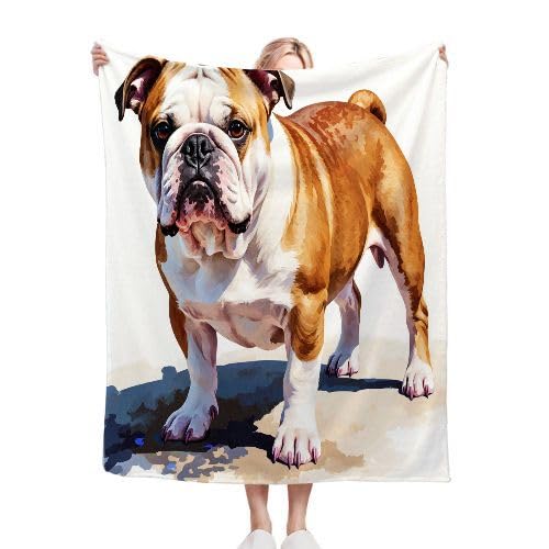 Plaid polaire chien 3D 220x240 cm pour grand lit deux personnes