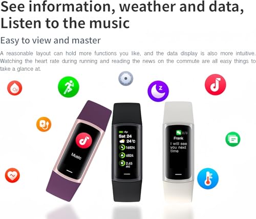 Image of Cubonic New Health Fitness Tracker Watch C68 Smart Bracelet with 1.1 Inch AMOLED Screen Heart Rate Monitor Calories Call Reminder (2024) -Pink