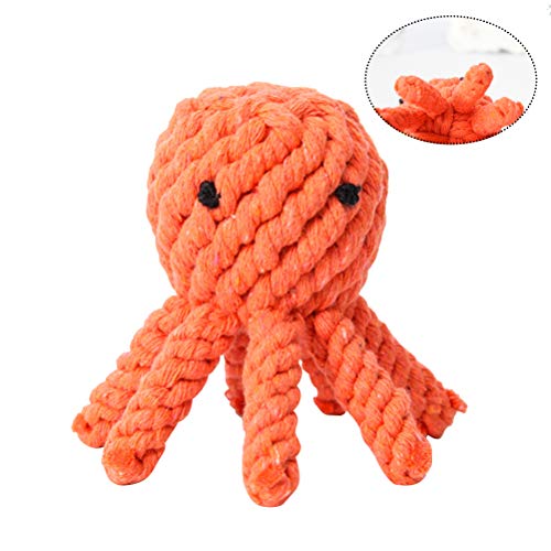 BESTOYARD Brinquedo divertido de mordida para cães com corda de algodão polvo brinquedo criativo par