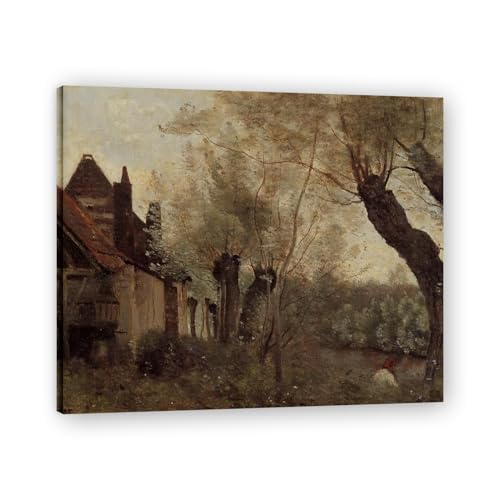 Tableau nature paysage français vintage pour un salon élégant 70x84cm