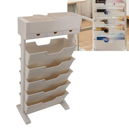 Estante de Livros Estreita, Estante de Grande Capacidade para Casa (com 3 gavetas 40,4x73,8cm)