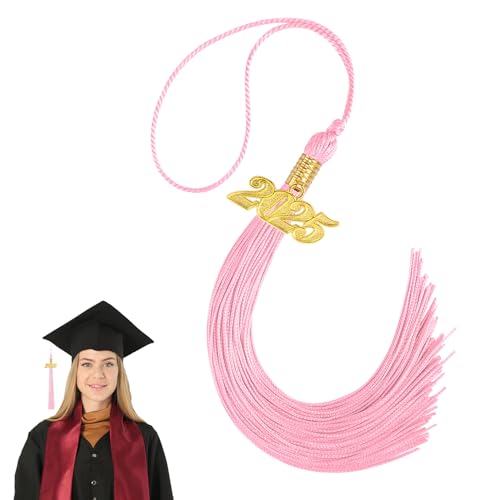 2025 Tassel Graduation, Graduation Tassel 2025, 2025 Graduation Tassel Pink 2025 Tassel with Gold Charm Graduation Cap Hat Tassel for 2025 Graduates Graduation Cap Decorations Academic Ceremonies