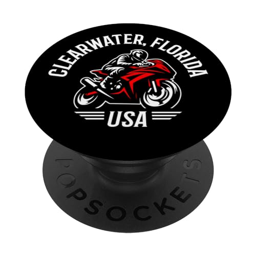 Clearwater Florida - Bicicleta deportiva con diseño de carreras PopSockets PopGrip Intercambiable