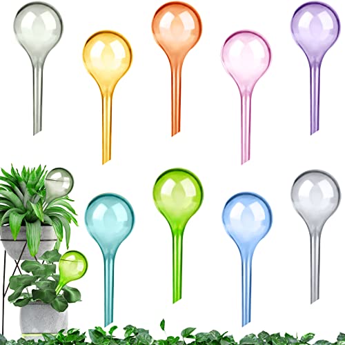 AIGOHOM 9 bolas de riego para plantas pequeñas, 13 x 5 cm, multicolor, bolas de riego para plantas, autorriego, PVC, bolas de riego para plantas, dispensador de agua para plantas Cover