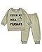SunoZee Toddler Baby FETCH MY MILK, PEASANT Long Sleeve Sweatshirt Top Jogger Pants Set Cute Fall Winter Clothes Set