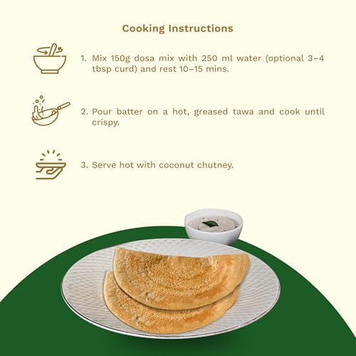 Image of Revival Foxtail Millet Dosa Mix | Healthy Breakfast & Dinner Option | No Preservatives | Dosa Ready in 15 Minutes | Nutritious Vegan Meal