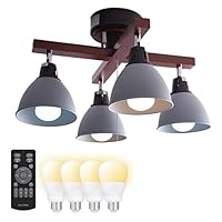 Amazon.co.jp: VENTOTA シーリングライト 4灯 LED対応 天然木