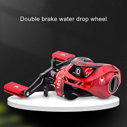 Carretel de linha de pesca, carretel sobressalente carretel de linha de pesca de freio duplo com cop