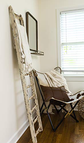 Creative Co-Op Decorative Wood Ladder, Distressed White