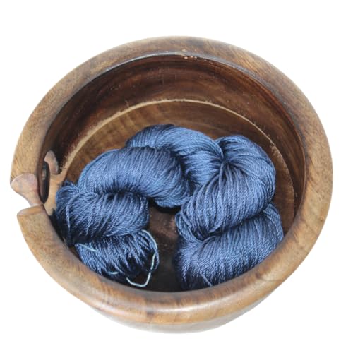 Knitsilk 3 Ply 100% Mulberry Silk Lace Weight Yarn | Perfect for Knitting & Crocheting and Weaving | Premium Quality Silk Yarn for Luxurious Creating Projects.(50 Grams – 260 Yards, Twilight Blue)
