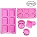 Produktbild Silikon Seifenform ( 8 pcs - 18 formen ) - Silikon-Seife, Cupcake, Muffin Backform - Food Grade DIY Seifen Formen hausgemachte Handwerk - Quadratische, Runde, Oval geformt Formen