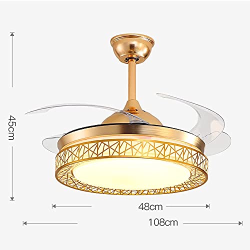 Ventilateur de plafond ultra-silencieux résolvant les nuits chaudes avec LED moderne - 2