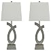 Ashley Furniture Signature Design - Amayeta Table Lamps - Set of 2 - Artistic Base -  Silver Finish
