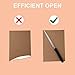 4pcs Letter Opener, Stainless Steel Envelope Opener Metal Mail Tool with Handle Portable Sharp Envelope Slitter Letter Cutter Knife for Office Home School Supplies