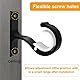 2 Stück Vorhang Gardinenstange Halterung, Dicker Aluminium Vorhang Stange Halter, Curtain Rod Brackets mit Schrauben, Gardinenstange Halterung für Gardinen, Kleiderstange,Deckenbefestigung(Schwarz)