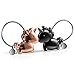 Foonii 1 Paire Porte-clés, détachable Pendentif chaîne Licorne Porte clés pour Les Amoureux des Couples Valentines Cadeau Porte-clés en Alliage de Zinc Brillant, Noir et Or Rose
