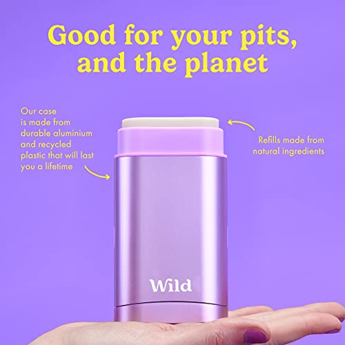 Purple Case with Variety Pack of Natural Refillable Deodorant - Vegan