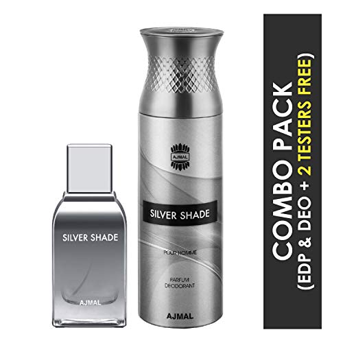 Ajmal SILVERSHADE EDP & SilverShade DEO For Men Bundle of 2 Gift For Men Longlasting Scent - Image 2